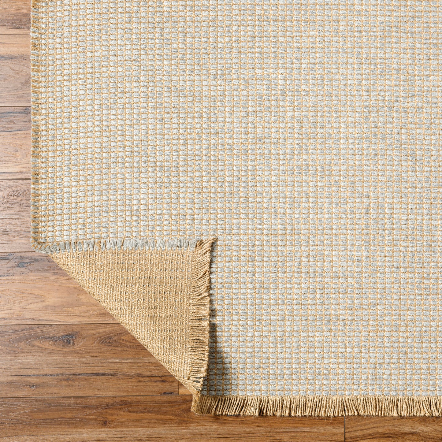 HENDY Jute Vloerkleed I Loper Gang, Hal- Woonkamer, Slaapkamer I Modern Boho Tapijt, Natuurlijke Vezels, Bestendig I LichtKastanje, Grijs