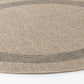 MARCHELLE Buitenkleed met Jute-Look I In & Outdoor Ronde Boho Weerbestendig Tapijt, Terras, Balkon, Veranda, Keuken, Tuin I Beige, Zwart