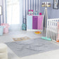 MICAYLA Wasbar Kinderkamer Vloerkleed I Machinewasbaar Kindertapijt voor Jongens & Meisjes, Speelkleed, Babykleed, Zacht- Bruin, Beige