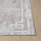 DEMETRIC Abstract Vloerkleed I Woonkamer, Slaapkamer I Marmer Look, Laagpolig Design Tapijt, Onderhoudsvriendelijk I Beige, Wit