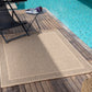 SABRENA Buitenkleed met Jute-Look I In & Outdoor Boho Weerbestendig Tapijt, Terras, Balkon, Veranda, Keuken, Tuin I Beige, Zwart