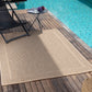 JEANNETTA Buitenkleed met Jute-Look I In & Outdoor Boho Weerbestendig Tapijt, Terras, Balkon, Veranda, Keuken, Tuin I Beige, Zwart