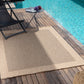 JESSICIA Buitenkleed met Jute-Look I In & Outdoor Boho Weerbestendig Tapijt, Terras, Balkon, Veranda, Keuken, Tuin I Beige, Zwart