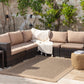 JESSICIA Buitenkleed met Jute-Look I In & Outdoor Boho Weerbestendig Tapijt, Terras, Balkon, Veranda, Keuken, Tuin I Beige, Zwart