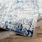 LEAH Abstract Vloerkleed I Woonkamer, Slaapkamer I Marmer Look, Laagpolig Design Tapijt, Onderhoudsvriendelijk I Grijs, Wit, Blauw