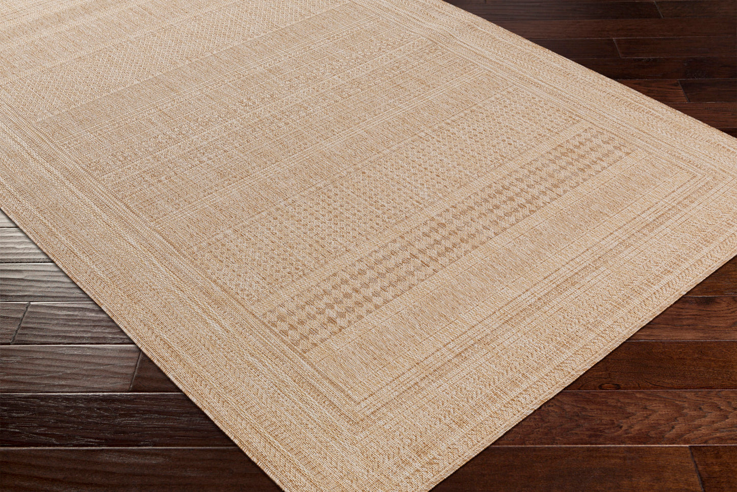 KELLOGG Buitenkleed met Jute-Look I In & Outdoor Boho Weerbestendig Tapijt, Terras, Balkon, Veranda, Keuken, Tuin I Beige, Ivoor